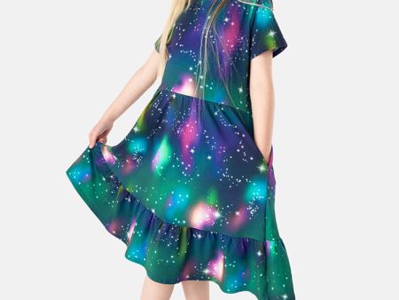 Children s Galaxy Print Cotton Dress (Stelara) Cheap