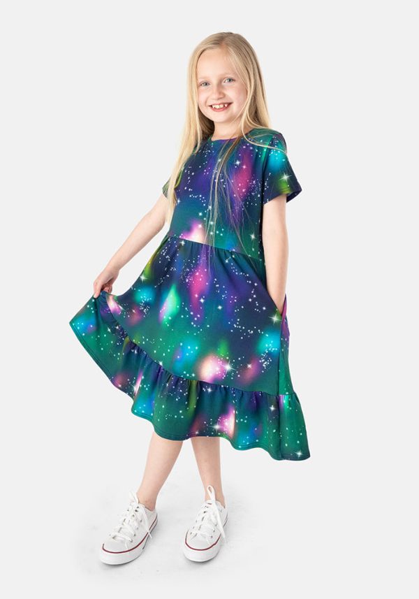 Children s Galaxy Print Cotton Dress (Stelara) Cheap