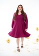 Tindra Magenta Sparkle Trapeze Dress For Cheap