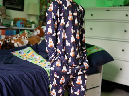 Children s Ghost Dogs Print Pyjama Set (Boo) Online