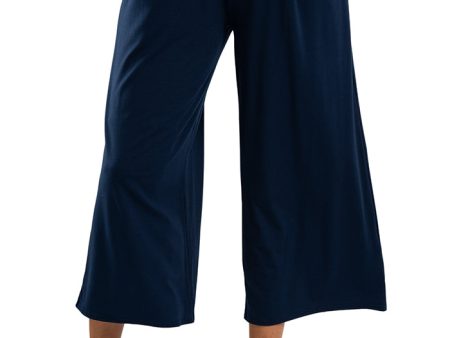 Lexus Navy Pull On Wide Leg Culotte Trouser Online now