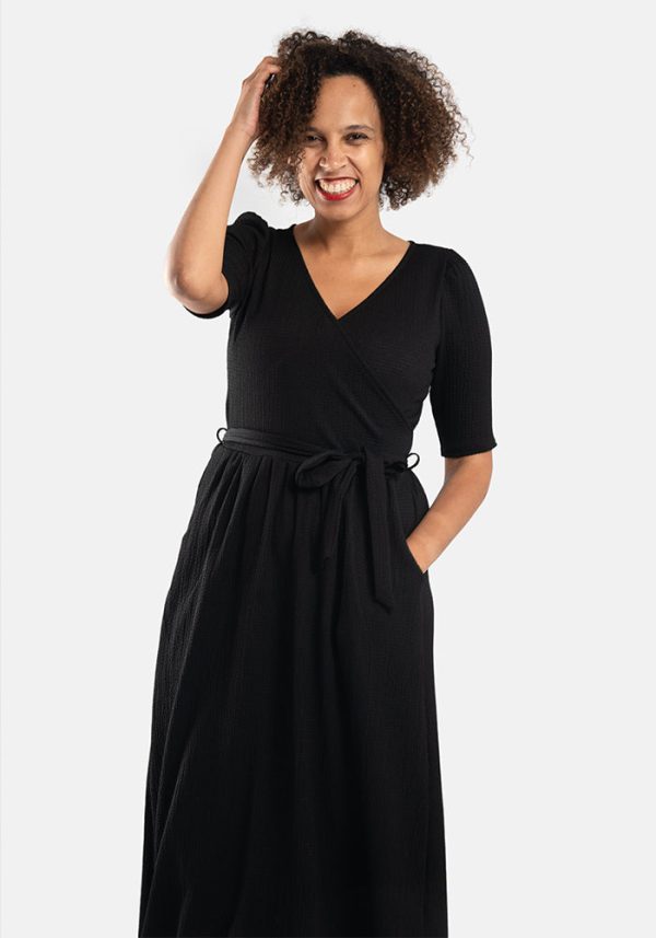 Baxter Plain Black Midaxi Dress Online now