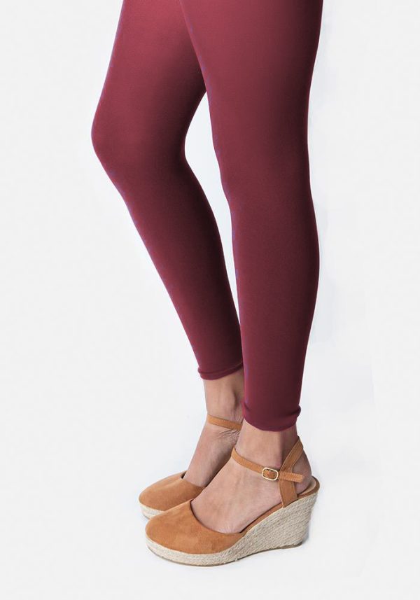 Premium 50 Denier Footless Tights Burgundy on Sale