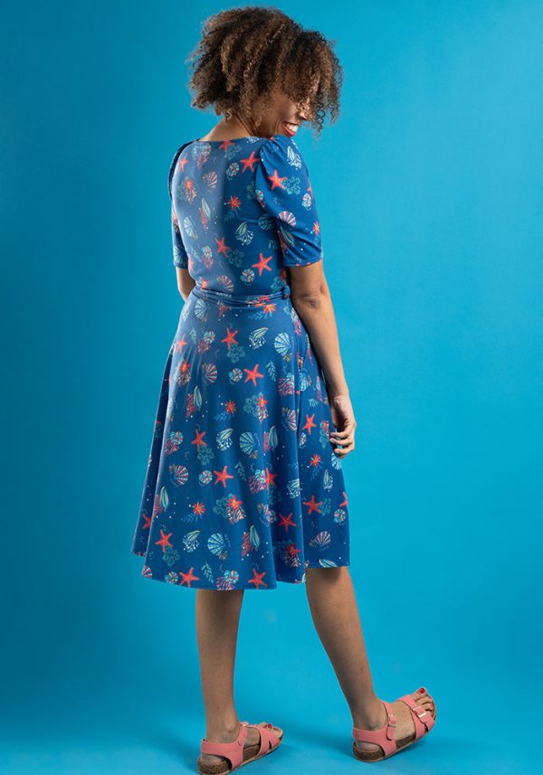 Atlanta Starfish & Shells Print Dress Online Hot Sale