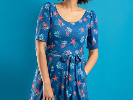 Atlanta Starfish & Shells Print Dress Online Hot Sale