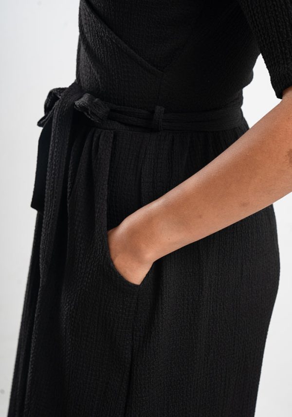 Baxter Plain Black Midaxi Dress Online now