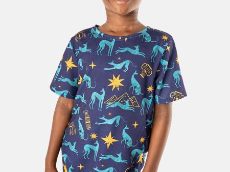 Children s Egyptian Dog Print T-Shirt (Akila) For Cheap