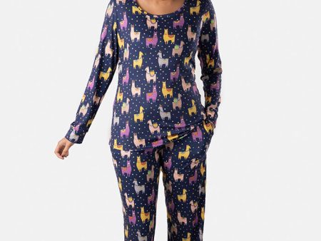 Charmaine Llama Print Pyjama Set Discount