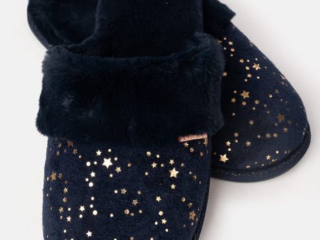 Navy Star Mule Slippers For Discount