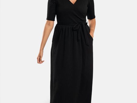 Baxter Plain Black Midaxi Dress Online now