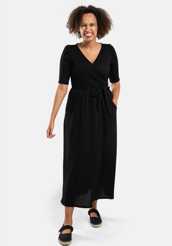 Baxter Plain Black Midaxi Dress Online now