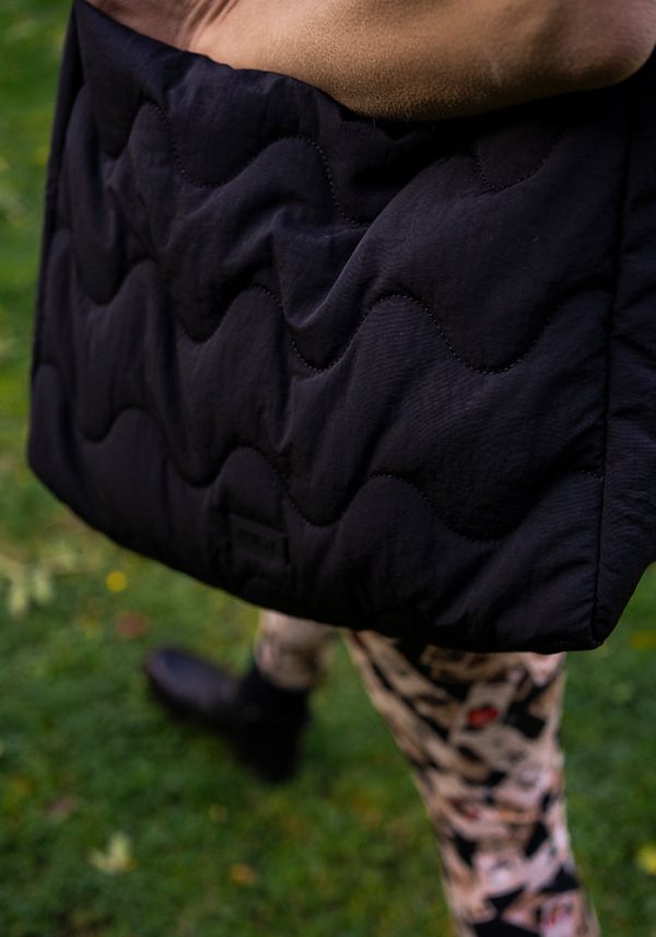 Black Quilted Shoulder Popsy Bag Online now