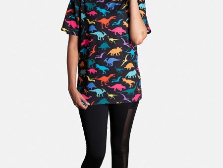 Clark Dinosaur Print Unisex Adults T-Shirt Online Sale