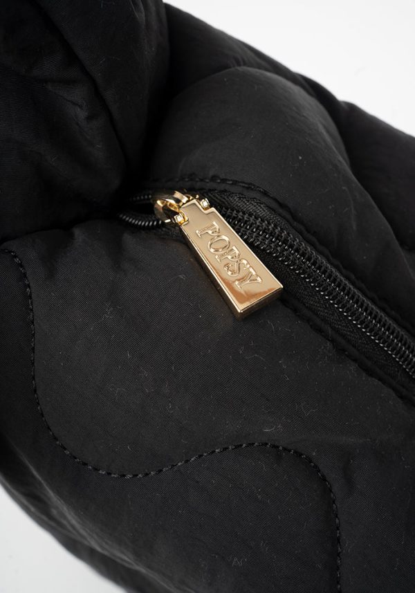 Black Quilted Shoulder Popsy Bag Online now