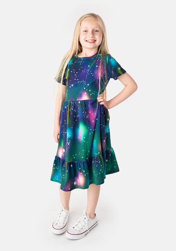 Children s Galaxy Print Cotton Dress (Stelara) Cheap