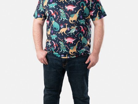 Christmas Dinosaur Adults T-Shirt (Merryasaurus) Supply