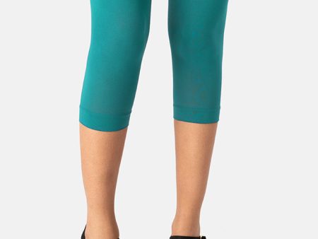 Premium 50 Denier Capri Tights Aqua For Cheap