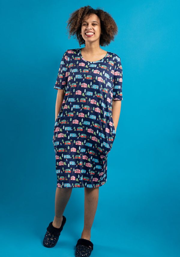 Carina Caravan Print Nightshirt Online Hot Sale