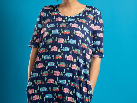 Carina Caravan Print Nightshirt Online Hot Sale