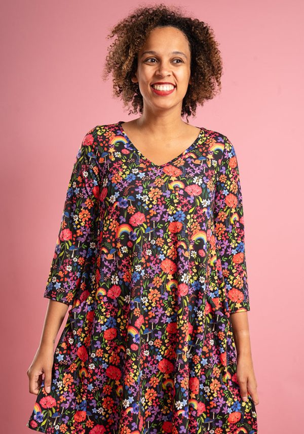 Tamsin Garden Rainbows Print A-Line Tunic Online Hot Sale