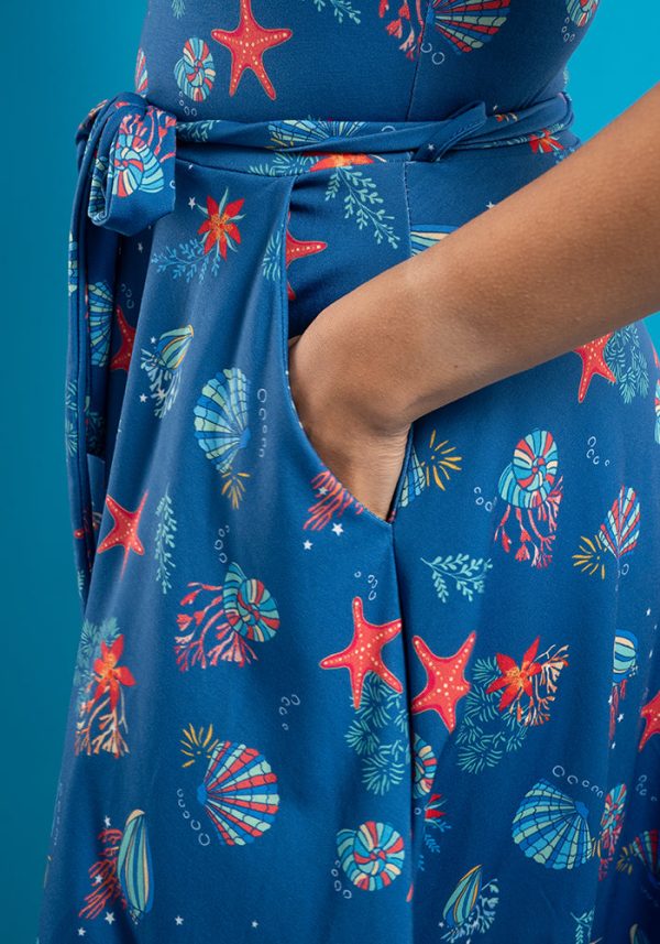 Atlanta Starfish & Shells Print Dress Online Hot Sale