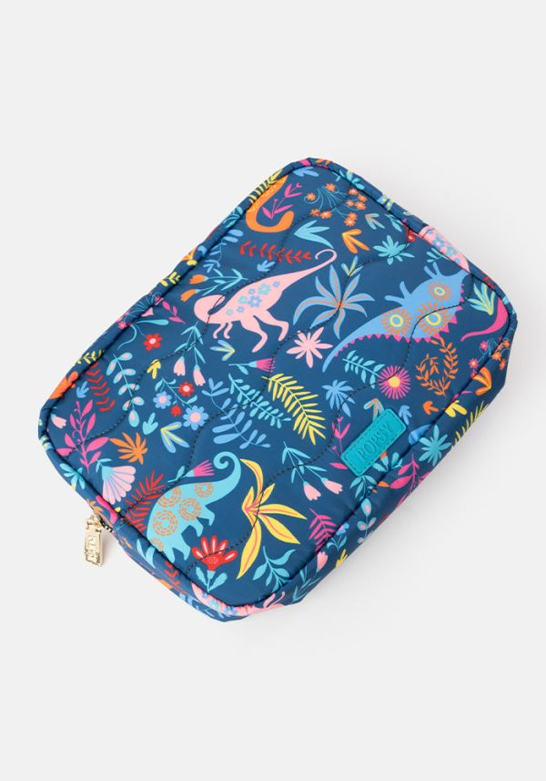 Teal Dinosaur Print Popsy Multi Use Bag on Sale