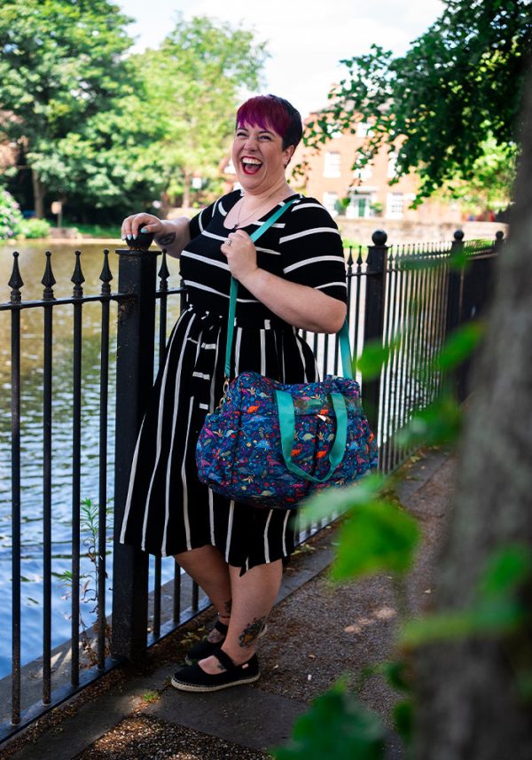 Teal Dinosaur Print Holdall on Sale