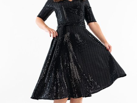 Candescent Black Sequin Swing Dress Online Hot Sale