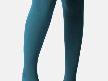 Premium 80 Denier Tights Teal Online Hot Sale