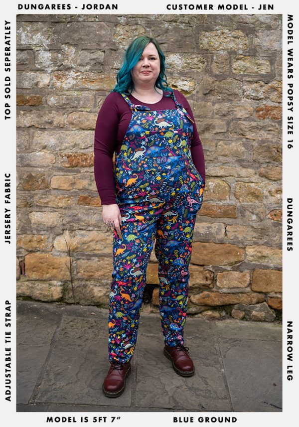 Jordan Dinosaur Print Dungaree Hot on Sale