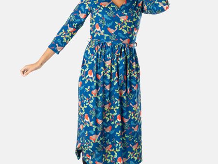 Alvin Robins Print Midi Dress Sale