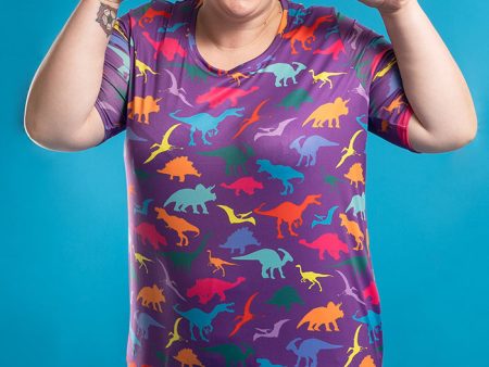 Carina Purple Dinosaur Print Nightshirt Cheap