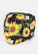 Black Sunflower Print Popsy Multi Use Bag For Sale