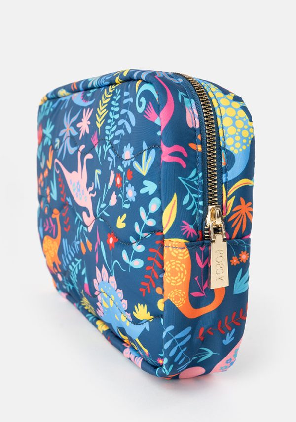 Teal Dinosaur Print Popsy Multi Use Bag on Sale