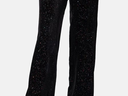 Shimmer Black Multicoloured Glitter Popsy Trousers Hot on Sale