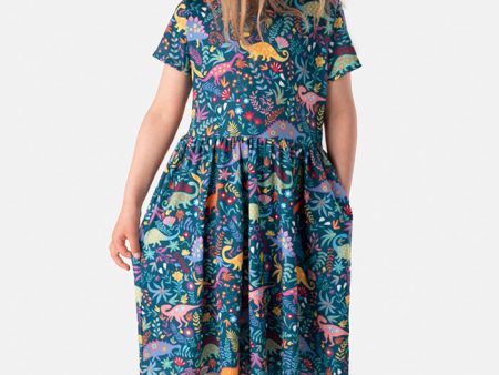 Children s Dinosaur Print Dress (Miasaura) Discount