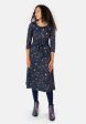 Cosmic Galaxy Print Midi Dress on Sale