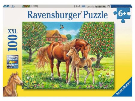 100pc Horses in the Field Puzzle Online