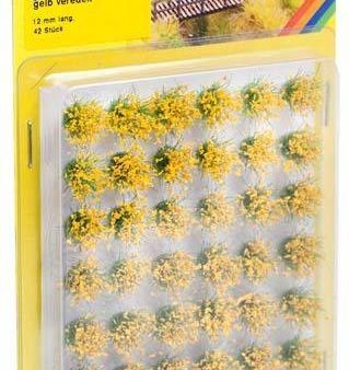 Grass Tufts  XL Blooming Yellow Flock Online Sale