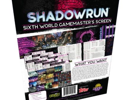 Shadowrun Sixth World Gamemaster Screen Hot on Sale