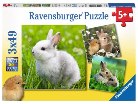 3x49pc Cute Bunnies Puzzle Supply