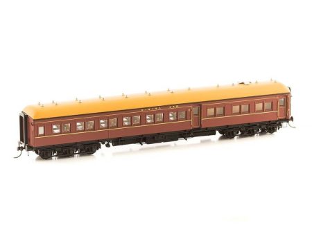 HO AB Dining Car  Indian Red 91 For Cheap