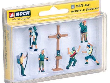 HO Mountain Hikers with Cross Supply