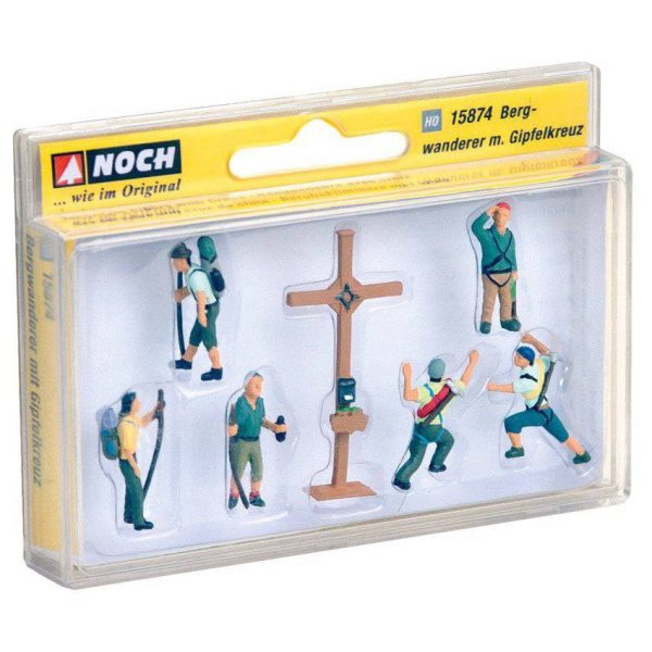 HO Mountain Hikers with Cross Supply