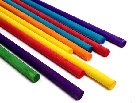 Wooden Dowel 6mm x 30cm Coloured on Sale