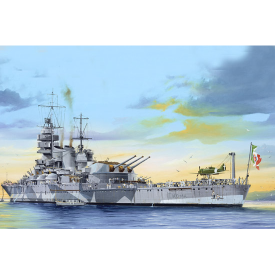 05318 1 350 Italian Navy Battleship RN Roma Plastic Model Kit Sale