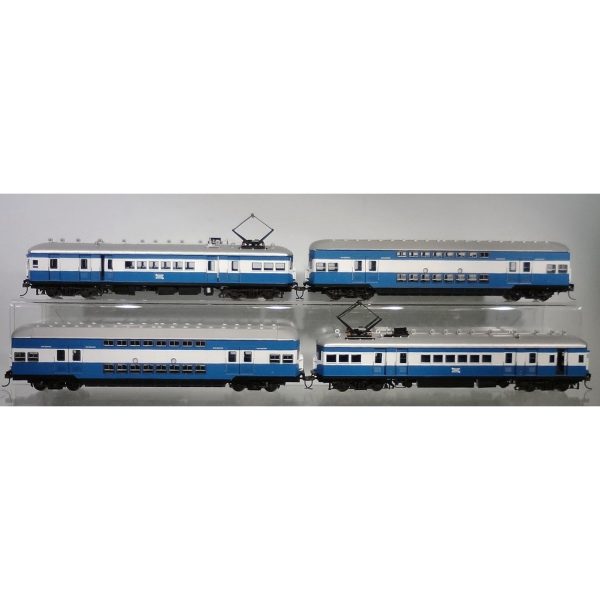 HO Sydney Suburban Sputnik 4 Car  W Set Blue and White For Cheap