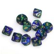 Gemini BlueGreen w Gold 7Die Set Online Sale