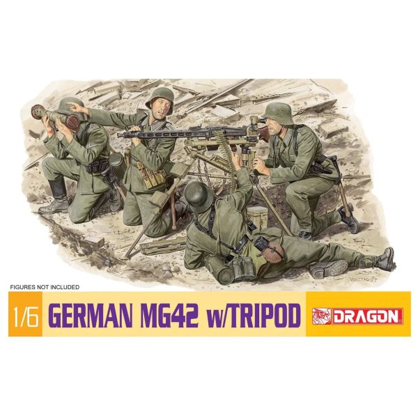 Dragon 75017 1 6 German MG42 Machine Gun w Tripod Plastic Model Kit Online Hot Sale