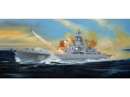 04522 1 350 Russian BattleCruiser Pyotr Velikiy ExYuki Andropov Plastic Model Kit Online now